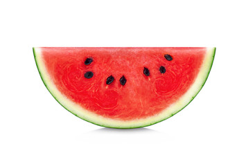 Sliced of watermelon isolated on white background. - obrazy, fototapety, plakaty
