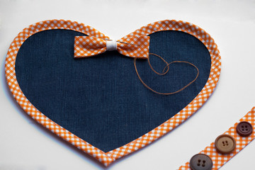 stitched heart of denim