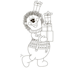 Hedgehog in a sweater.