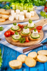 Healthy mini sandwiches