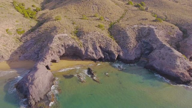 Aerial nature landscape picturesque mediterranean sea coast