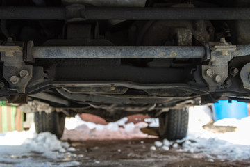 bottom view of the machine