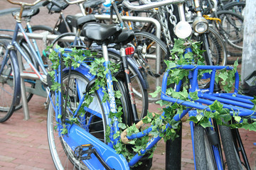 Decorated bike in Amsterdam