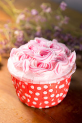 Cupcake Cute Pink Rose Valentine's Day gift.