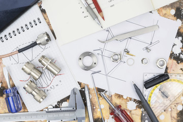 Research and development process in physics and engineering. 