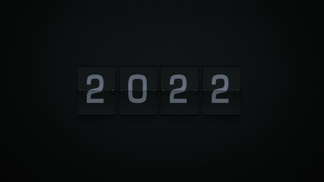 3D Rendering Flip Board Year Animation Video 2021-2022
