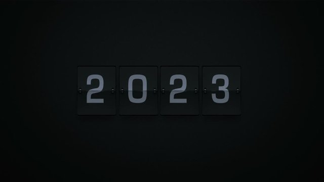 3D Rendering Flip Board Year Animation Video 2022-2023