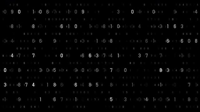 Digital world data space number text.