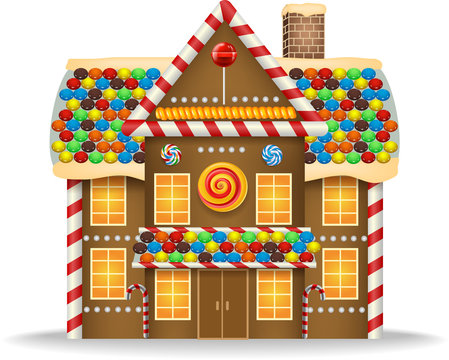 Cartoon Gingerbread House