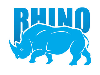 Rhino vector mascot