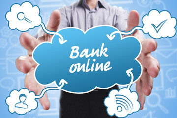 Business, Technology, Internet and marketing. Young businessman