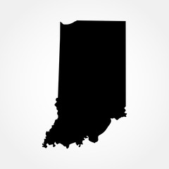 map of the U.S. state of Indiana  - obrazy, fototapety, plakaty