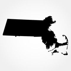 map of the U.S. state  Massachusetts 