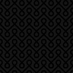 Black Linear Weaved Seamless Pattern.