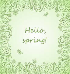 Beautiful spring decorative card