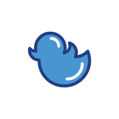 blue tweet bird icon