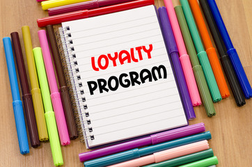 Loyalty program text concept