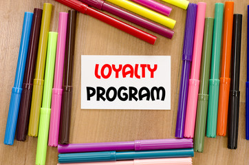 Loyalty program text concept