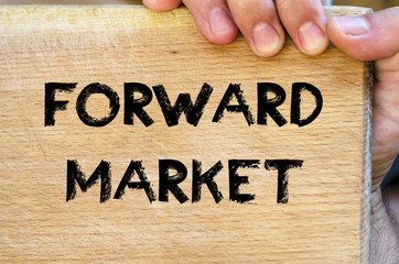 Forward market text concept