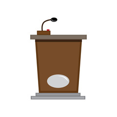 Vector of Wooden Podium