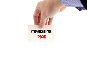 Marketing plan text concept