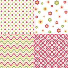 Colorful patterned collage background