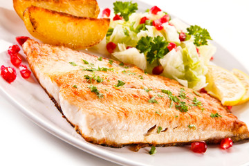 Fish dish - fish fillet and vegetables 