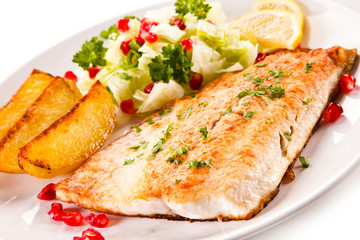 Fish dish - fish fillet and vegetables 