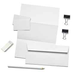 envelope letter card paper clip pencil template business