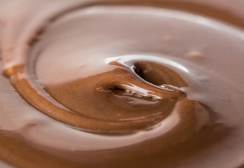swirling delicious chocolate with ripple