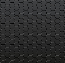 Backdrop with hexagonal realistic texture. 