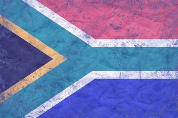 Fototapeta na wymiar Vintage South Africa flag