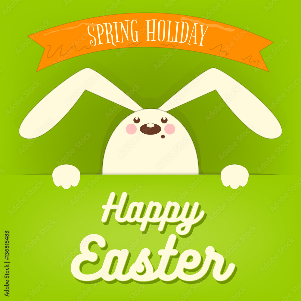 Wall mural Happy Easter Greeting Card