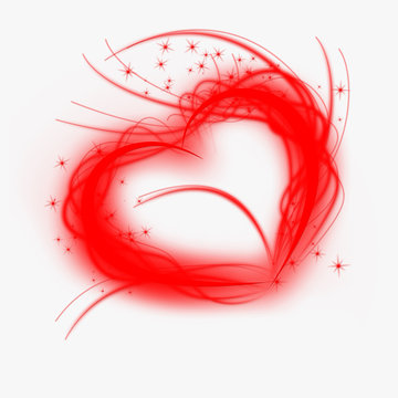  illustration of artistic heart. white background isolated. icon for game web.