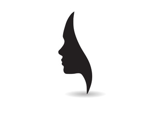 vector women face silhouette isolated business beauty female company logo lady icon - 136816619