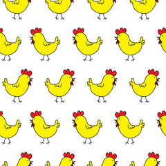Seamless cute Chicken design