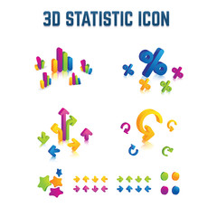 3D statistic icon