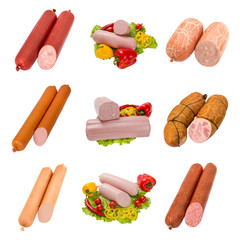 set of a different meat products