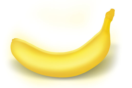 Banana. Ripe banana isolated on white background with clipping path