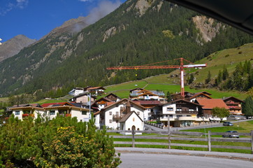 Fototapeta na wymiar Kaisers, close to the ski alpine resort Solden in Ötztal, Tyrol, Austria