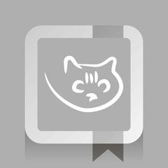 cat. white vector icon