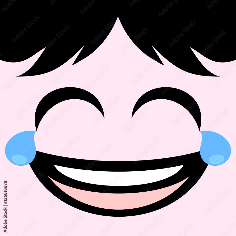 Sticker joking face draw