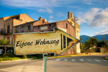 Obraz premium Schild 198 - Eigene Wohnung