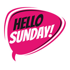 hello sunday retro speech balloon