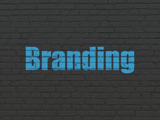 Obraz premium Advertising concept: Branding on wall background