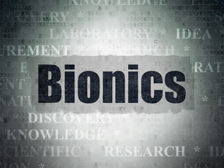 Science concept: Bionics on Digital Data Paper background