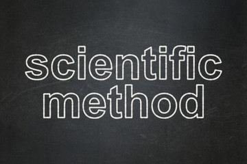 Fototapeta na wymiar Science concept: Scientific Method on chalkboard background