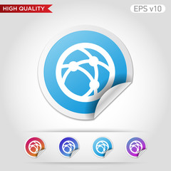 Fototapeta premium Network icon. Button with network icon. Modern UI vector.