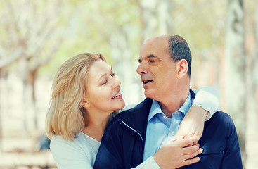 Fototapeta premium Mature couple in love outdoor