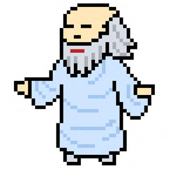 Fototapeta premium pixel art god